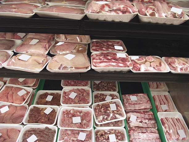 istock meat in fridge counter at market 542954830