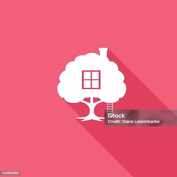 Flat Color Ui Long Shadow Website Architecture Icon Stock Illustration - Download Image Now