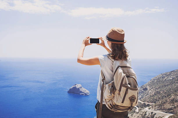 istock Young woman traveler on vacations 542956186