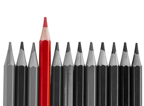 istock Colorful pencils isolated on background 542957106