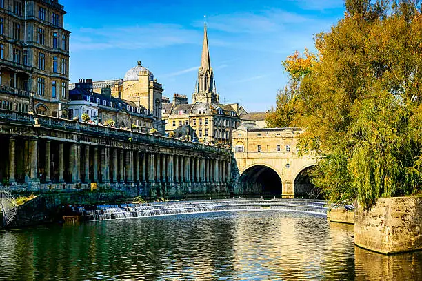 Photo of River Avon and Pultney Bridge in Bath, UK