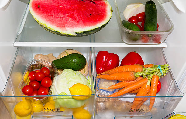istock Fridge filled with fruits and vegetables 542966190