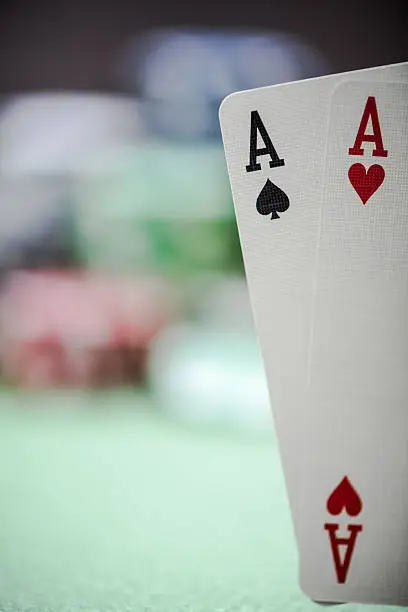 lucky cards in casino poker game