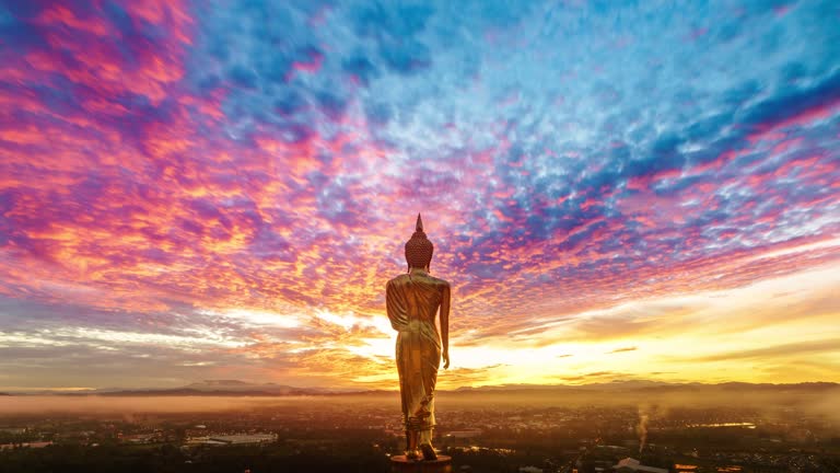 Wat Khao Noi at sunrise, Nan Thailand