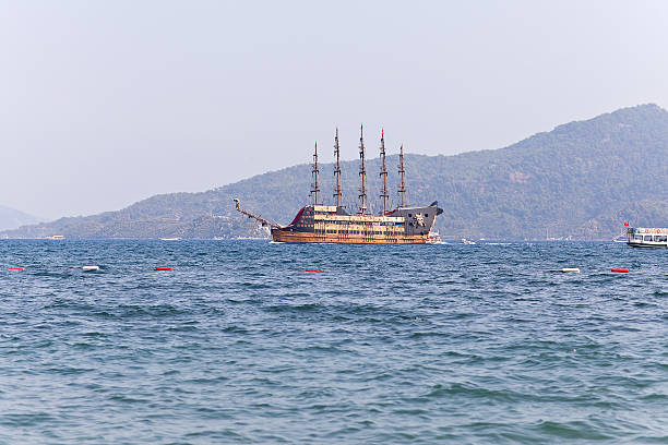 istock Pleasure sailing boat stylized  as a pirate ship. Turkey 543041772