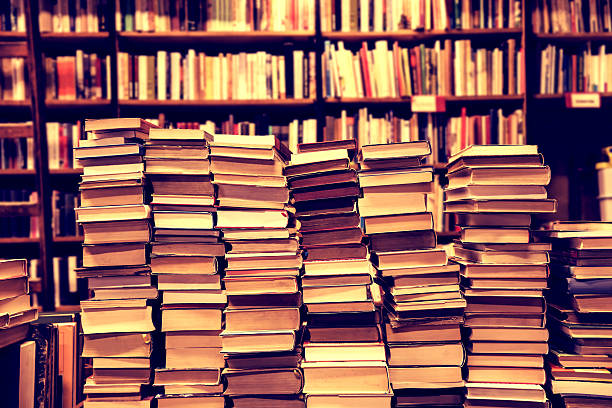 istock books in second-hand bookshop 543042320