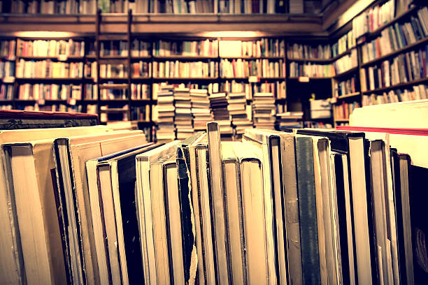 istock books in second-hand bookshop 543042342