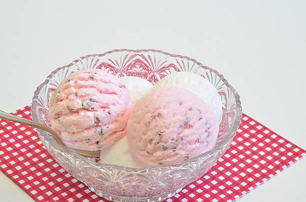 istock Strawberry ice cream and Vanilla ice cream 543042430