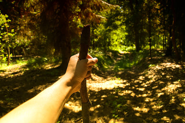 istock Hand of a young man holding a cane 543046278