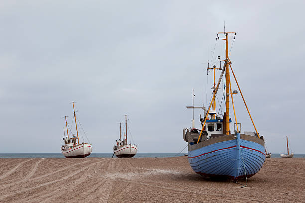 Fishing Boats on the Beach - Jammerbugten, Denmark. Destination Torup Strand. Can be used as inspiration to visit North Jutland.