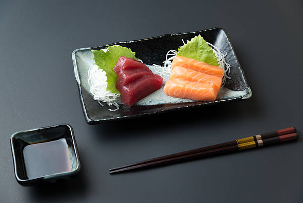 istock sashimi plate with salmon and tuna 543048492