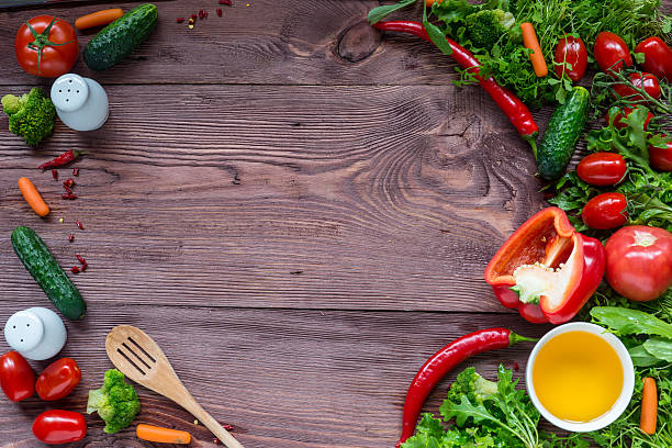 istock Assorted fresh vegetable - healthy food, diet or cooking concept 543049558