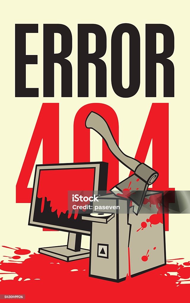 Computer Crucified Computer In The Blood Stock Illustration - Download Image Now - Anger ...