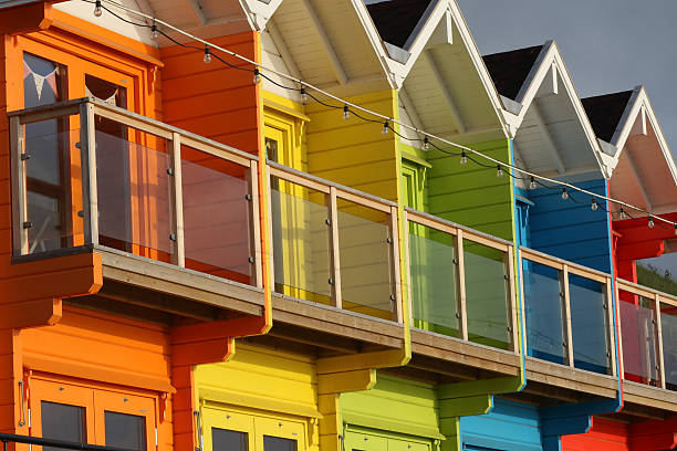 istock Colourful Beach Huts in Scarborough, England 543051590
