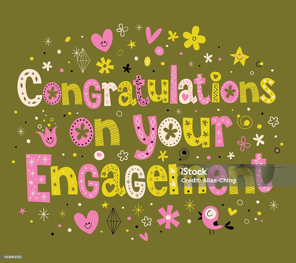 Congratulations On Your Engagement Card Stock Illustration ...