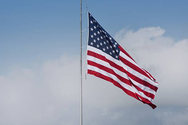 istock American Flag Flying Over Ocean City 543052726