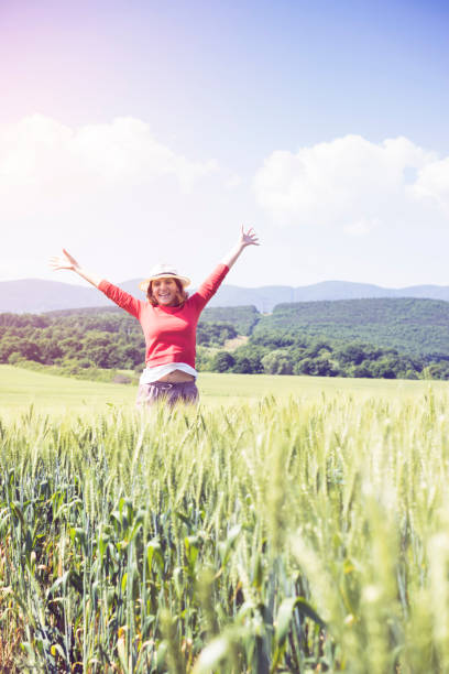 istock Woman in the wheat field 543053828