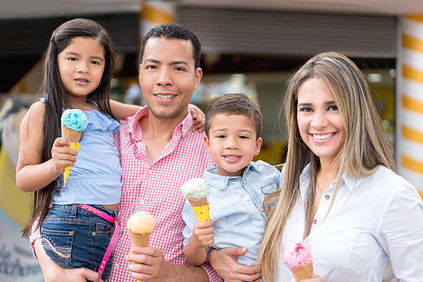 istock Happy family eating an ice cream 543054768