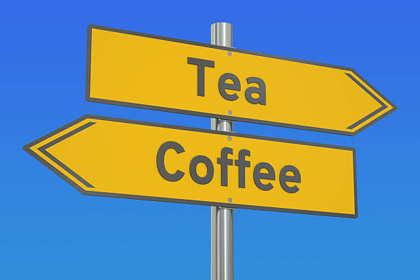 istock tea or coffee concept on the road signpost, 3D rendering 543055296