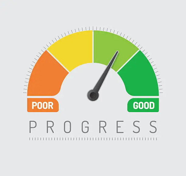 Vector illustration of Progress Chart