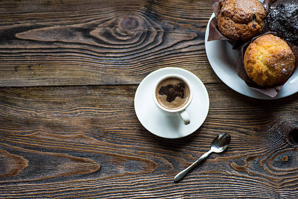 istock Classic style espresso shot with chip muffin 543056896