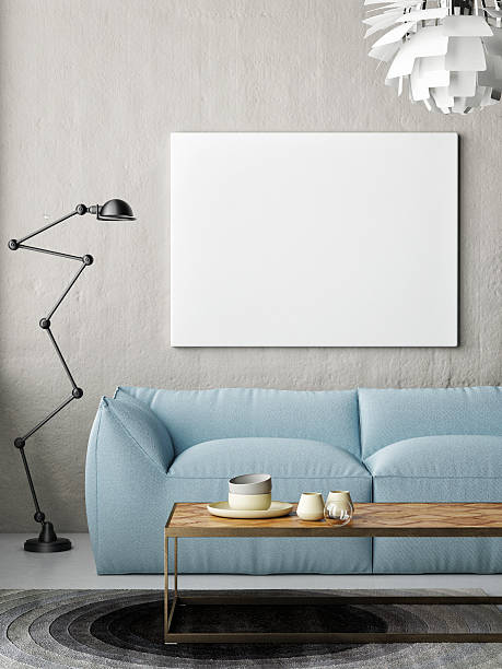 istock Mock up poster, hipster living room 543057408