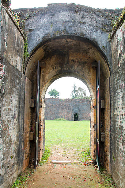 istock Huge old stone doors entry in Arena. 543058368