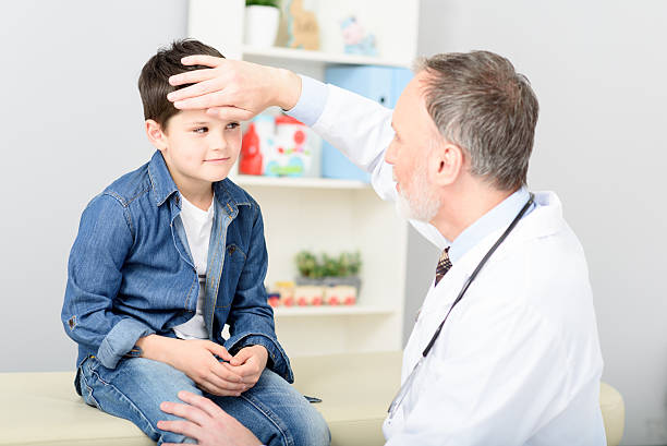 istock Pediatrician checking temperature of sick patient 543060374