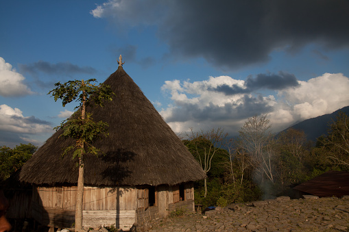 Ruteng Puu pueblo tradicional, casas típicas del distrito de Manggarai photo