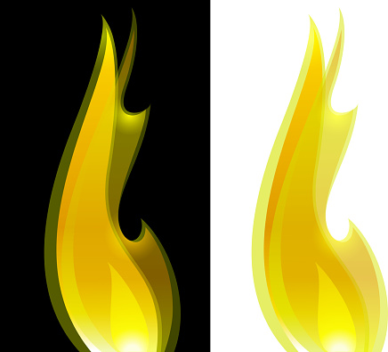 Single transparent fire. This can be place on any background.