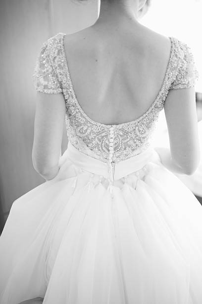 Beautiful wedding dress Beautiful wedding dress, rare view real wife stories stock pictures, royalty-free photos & images