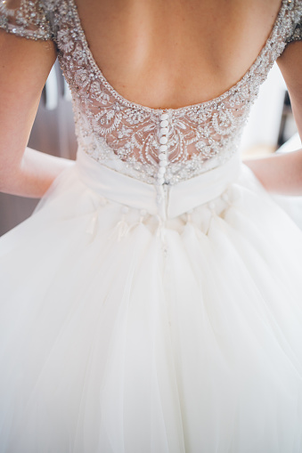 Beautiful wedding dress, rare view