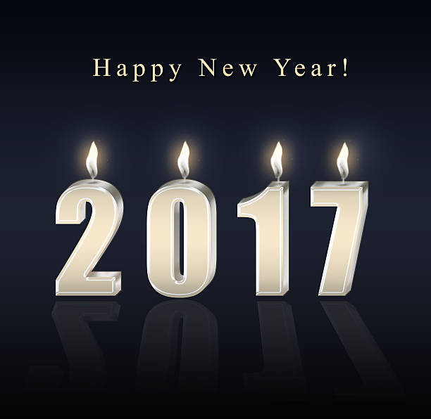 istock Happy new year 2017 - candles 543075756