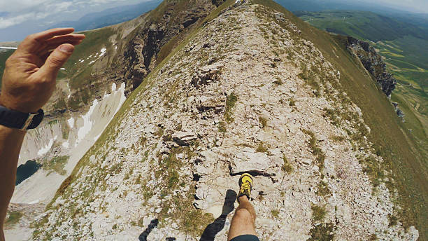 istock Trail running on the mountain POV 543080202