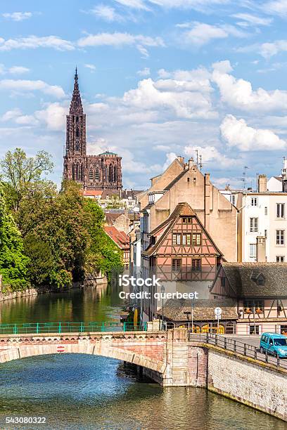Covered Bridges In Strasbourg Stock Photo - Download Image Now - Strasbourg, Cathedral, Petite France - Strasbourg
