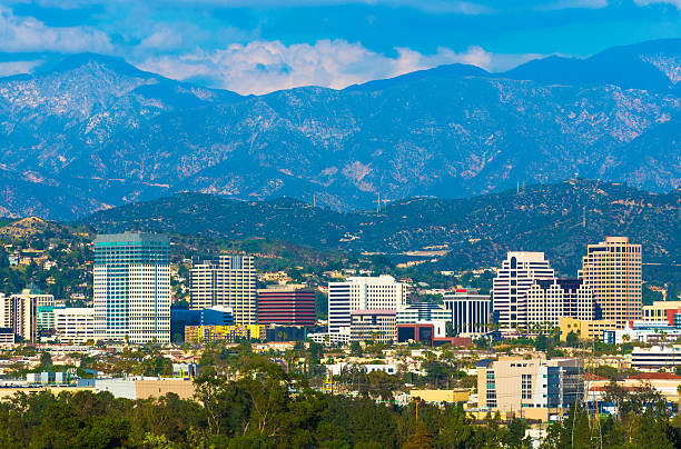 Glendale Skyline with Mountains stock photo