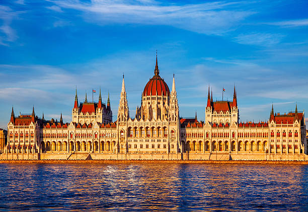 istock Sunset evening with hungarian parliament in budapest 543082268