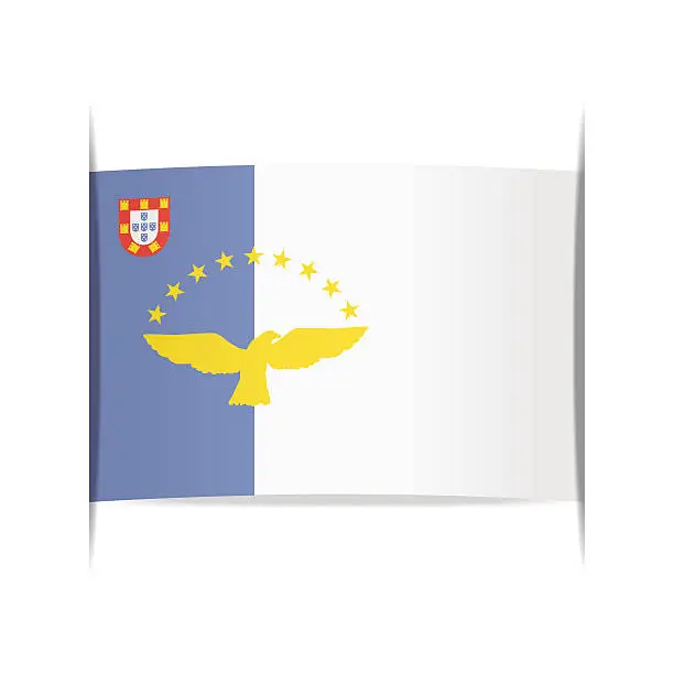 Vector illustration of Flag of Azores. Element for infographics.