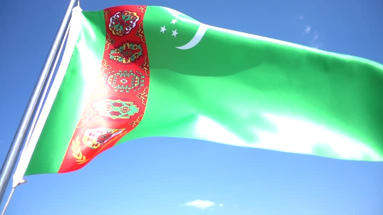 110+ Bandiera Del Turkmenistan Video stock e filmati royaltyfree iStock