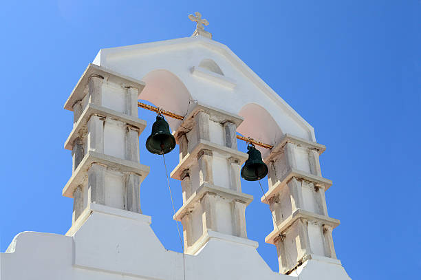 istock Church bells in Mykonos island, Greece 543175730