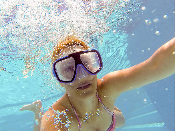 istock Girl taking undrewater selfie 543179318
