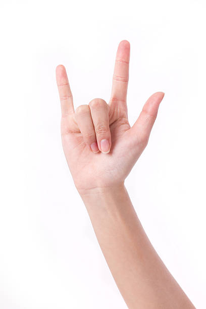 istock I love you hand sign, studio isolated 543180236