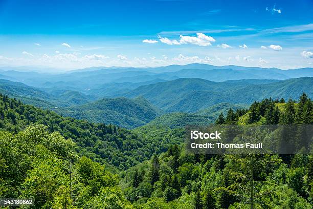 Smoky Mountain Valley View Stock Photo - Download Image Now - Great Smoky Mountains National Park, Great Smoky Mountains, Forest