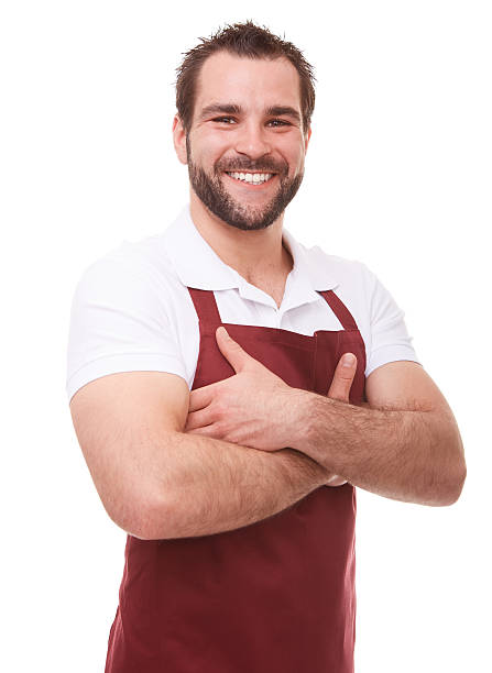 istock Smiling salesman with crossed arms 543181414