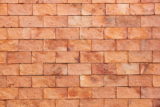 Background texture of the new red brick wall.