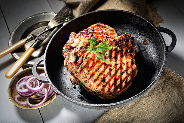 istock juicy steak in a frying pan 543183590