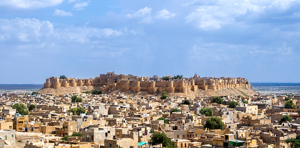 Jaisalmer,'The Golden City', is a town in the Indian state of Rajasthan. The town stands on a ridge of yellowish sandstone.