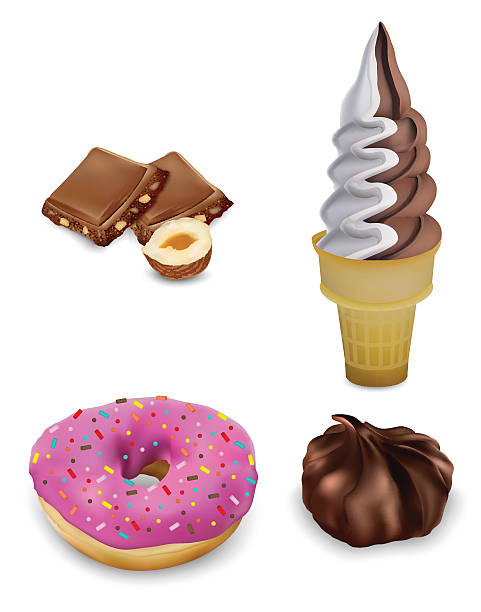 istock Sweet food for your design, donut, ice cream, marshmallow 543185972