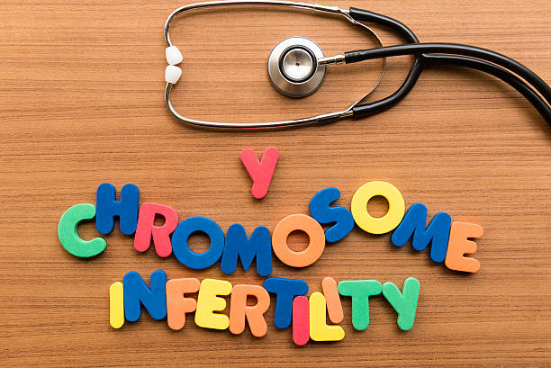 istock Y chromosome infertility colorful word with stethoscope 543186604