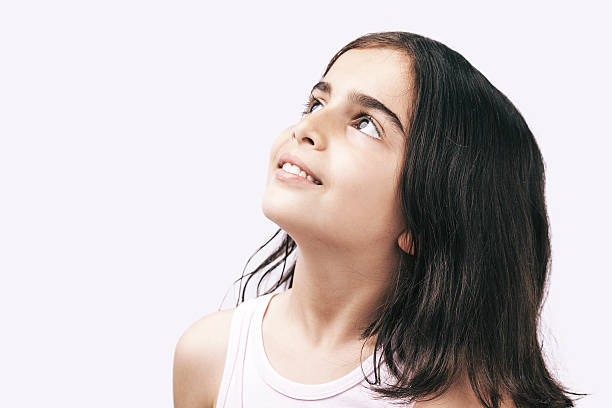 istock Looking up little girl 543186608